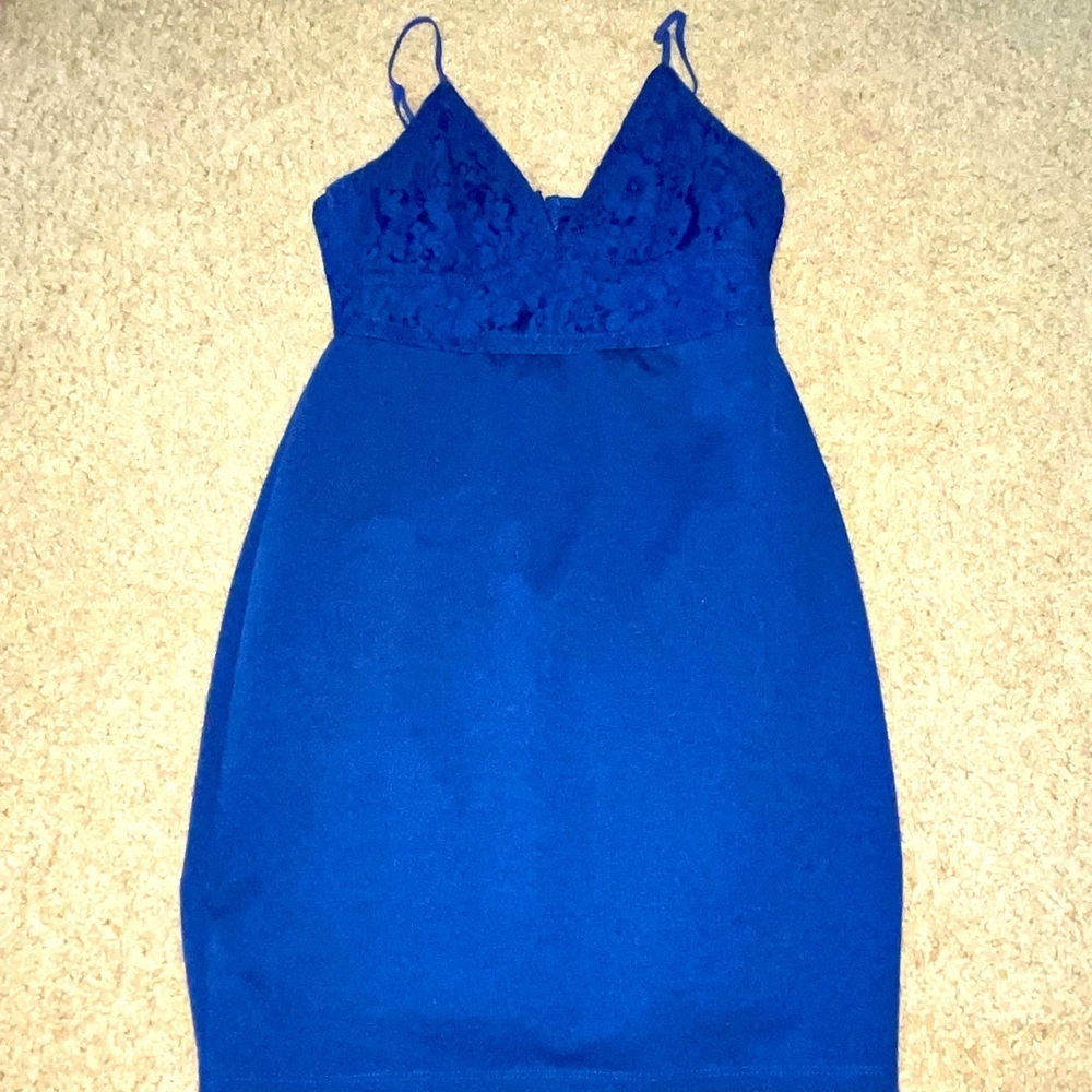 Lulus royal blue body con mini dress size medium